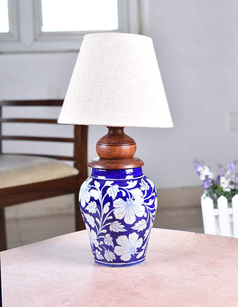 Blue Pottery Handiya Lamp (Without Lampshade)